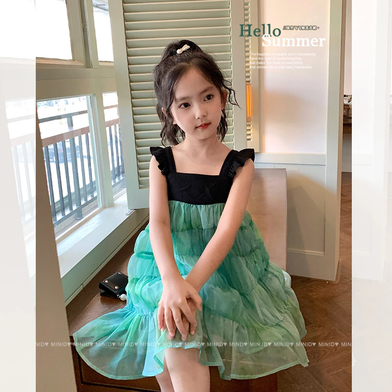 【断码清】女童连衣裙夏装新款韩版中大童公主裙网纱裙女孩礼服裙