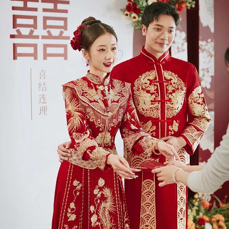秀禾服新娘爆款大气礼服夏季婚礼婚服小个子敬酒服装大码修身爆款