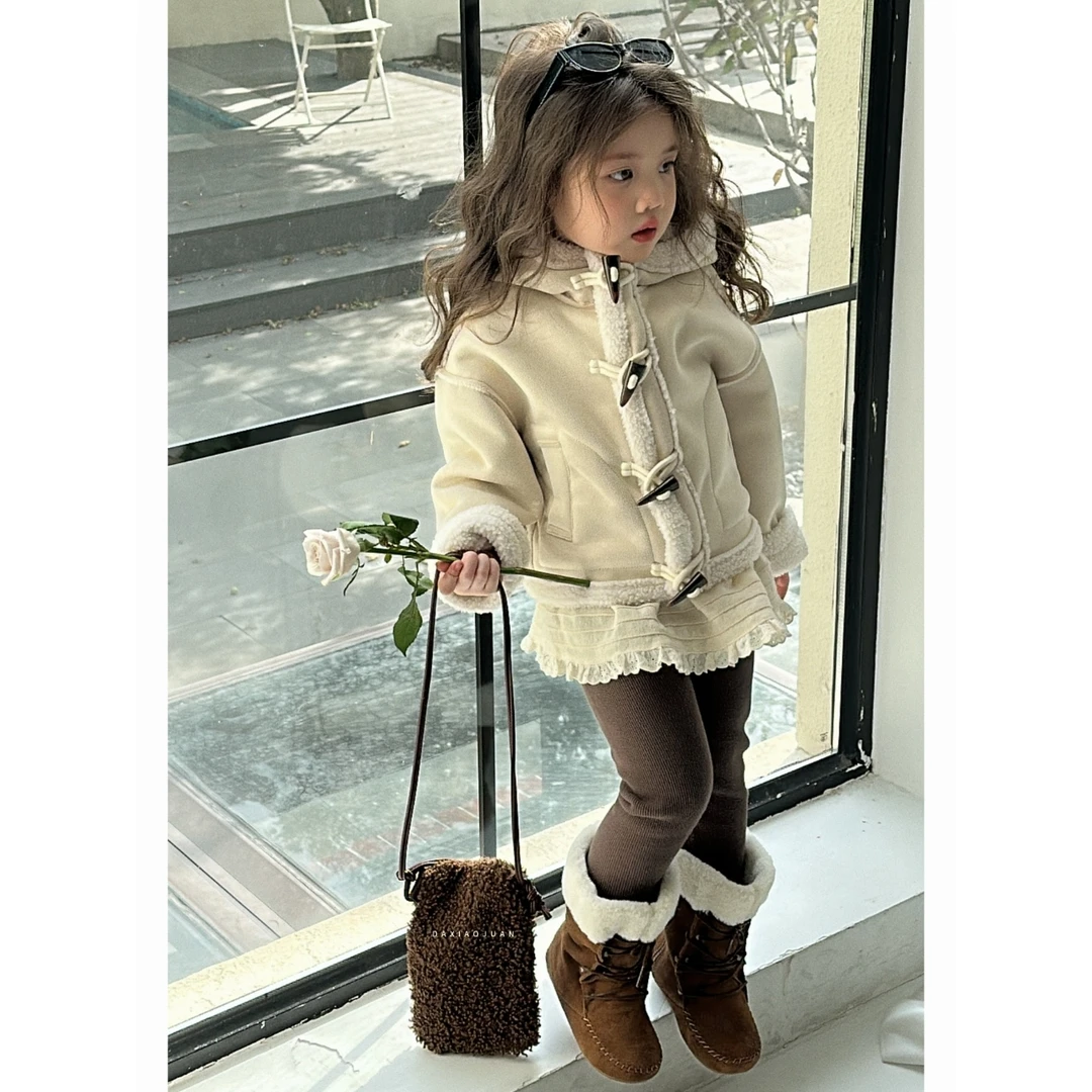 【大小卷】深秋冬季新品童装皮毛一体外套-91052