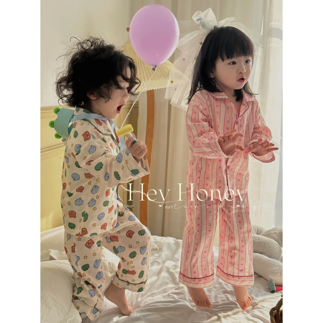 【大小卷】2024春季新款儿童满印家居服套装-L001