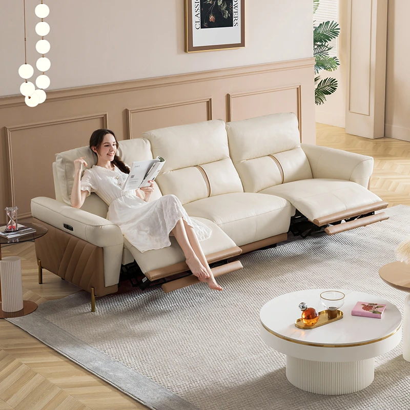 CHEERS/芝华仕头等舱零靠墙沙发轻奢奶油风电动沙发50825头层牛皮