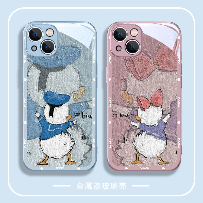 情侣款iphone14pro手机壳苹果13新款12唐老鸭11promax卡通8plus黛