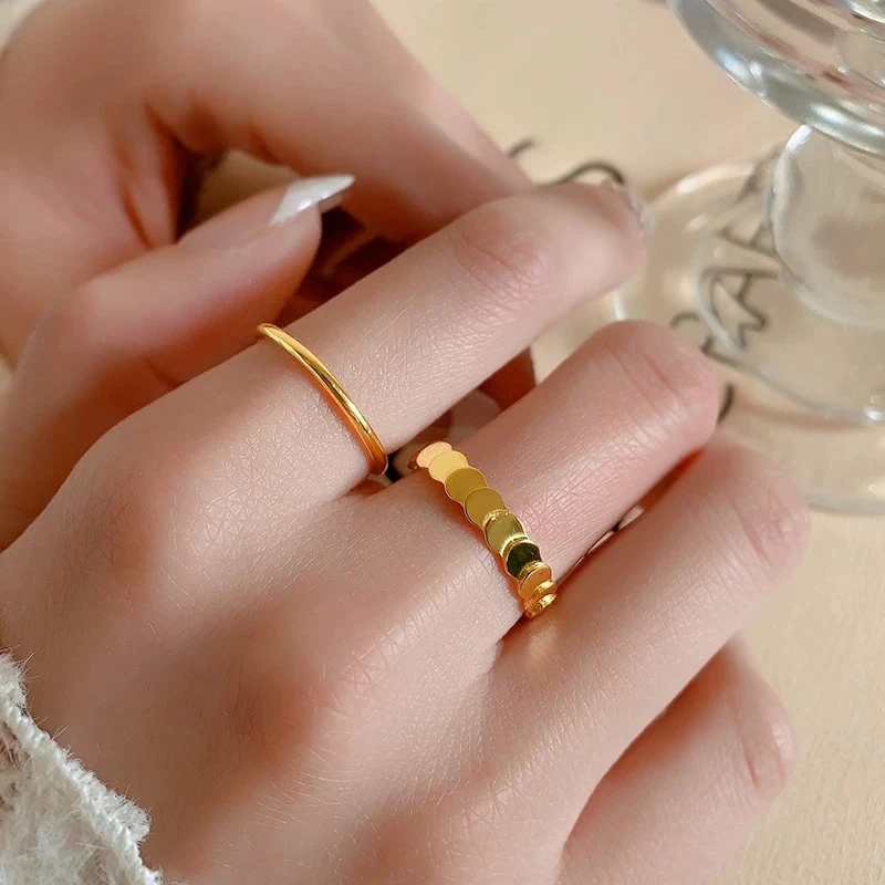 钛钢戒指 不掉色龙鳞ins戒指女小众设计高级感鳞片食指指环 J-602