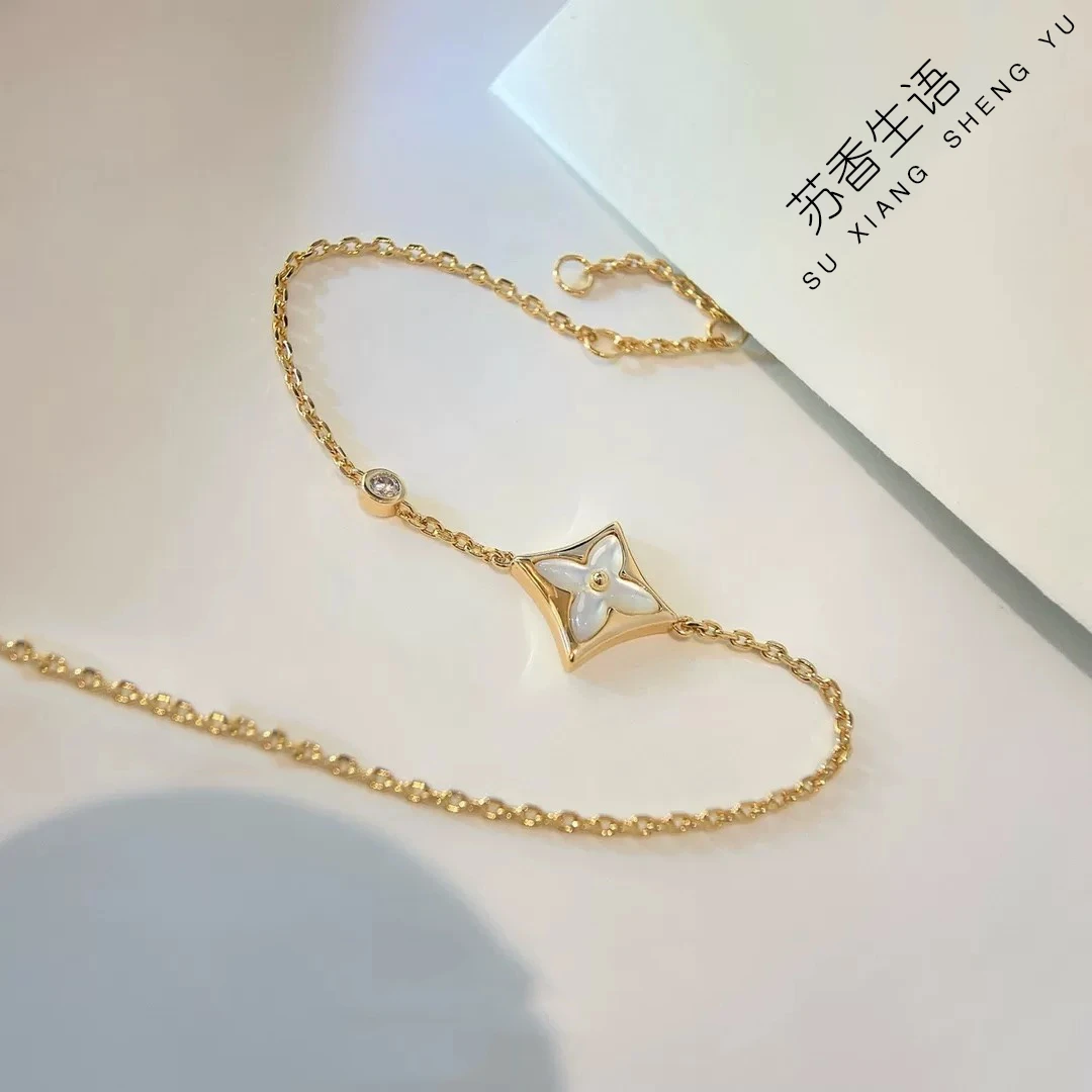 钛钢仿珍珠手链 精致轻奢百搭时尚可调节手链 S-825