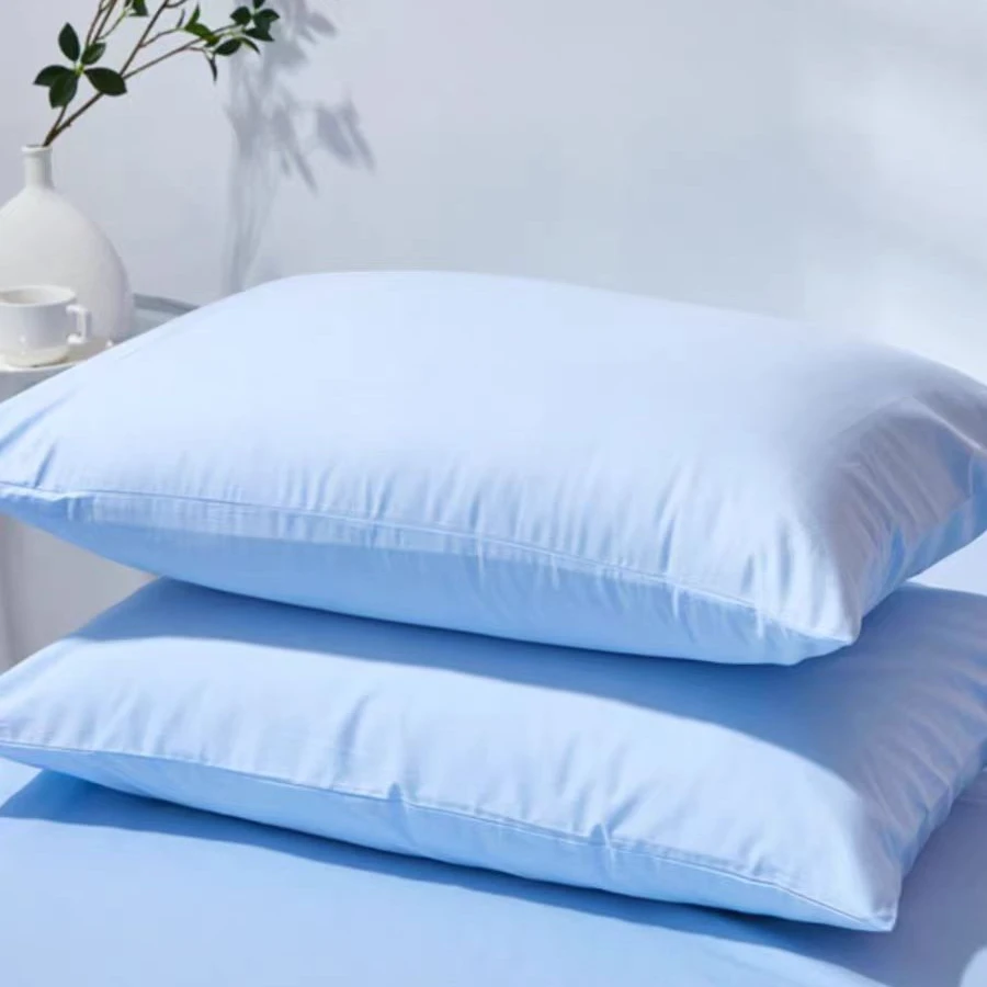 A类全棉纯色简约家用成人学生宿舍大豆纤维棉枕酒店枕头买一送一
