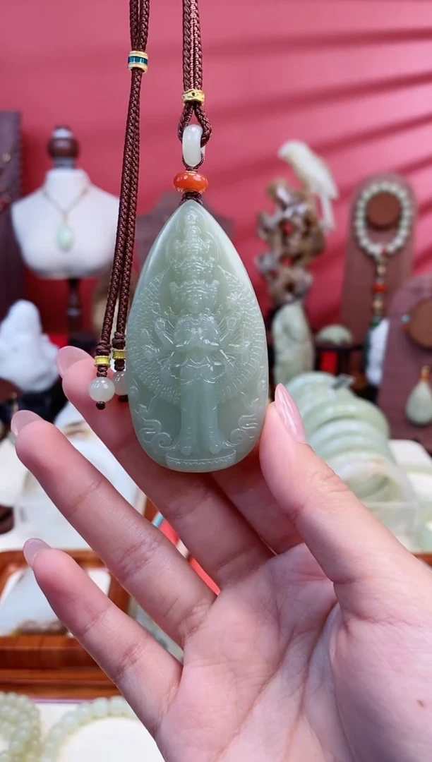 【闪购商品】和田玉挂件未镶嵌观音牌