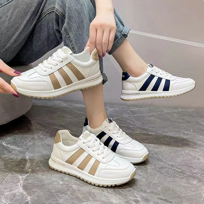 春季真皮阿甘鞋女2025新款时尚潮流透气百搭运动超轻跑步女士