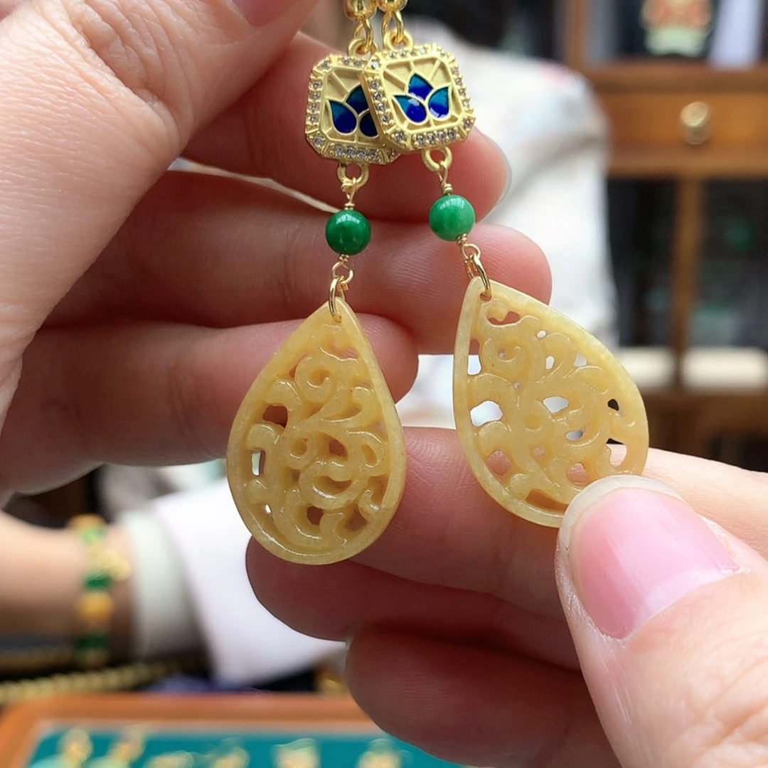 【闪购商品】翡翠耳饰未镶嵌