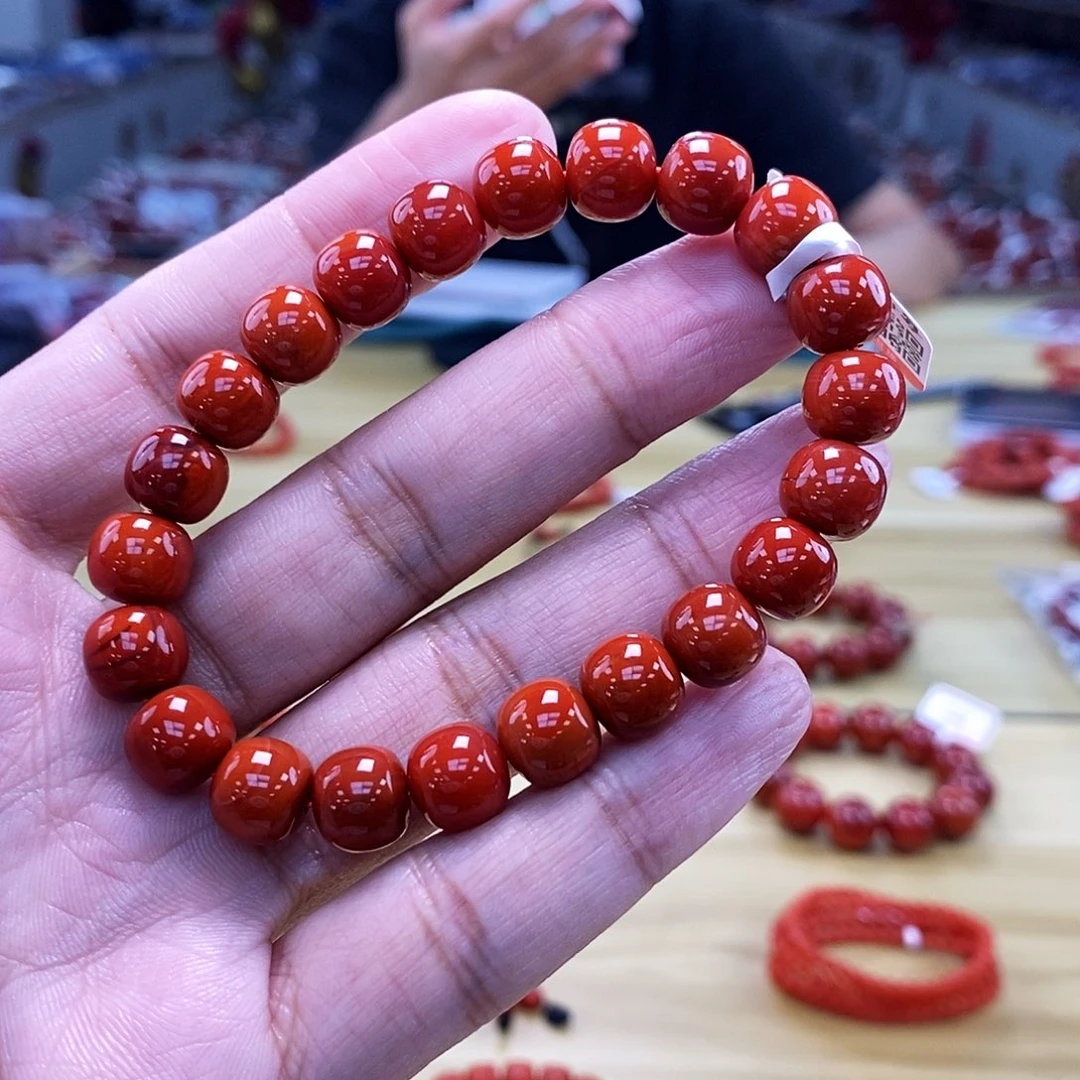 保山南红锦红老型（典藏）单圈10mm     多样性发一