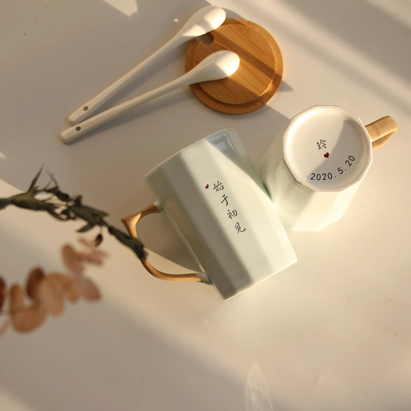 新婚礼物送新人高档实用情侣杯子一对礼盒装定制马克杯结婚纪念品