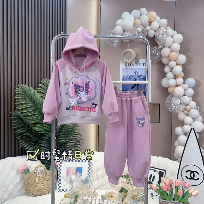 女童春秋运动套装2023新款儿童网红韩系洋气女宝宝潮流卫衣两件套