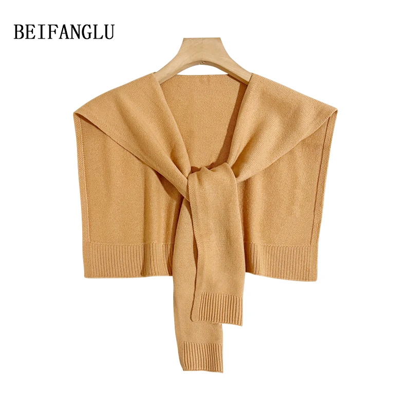 北方鹿【口碑百搭披肩】秋冬新品休闲百搭羊毛女士针织外搭披肩5183