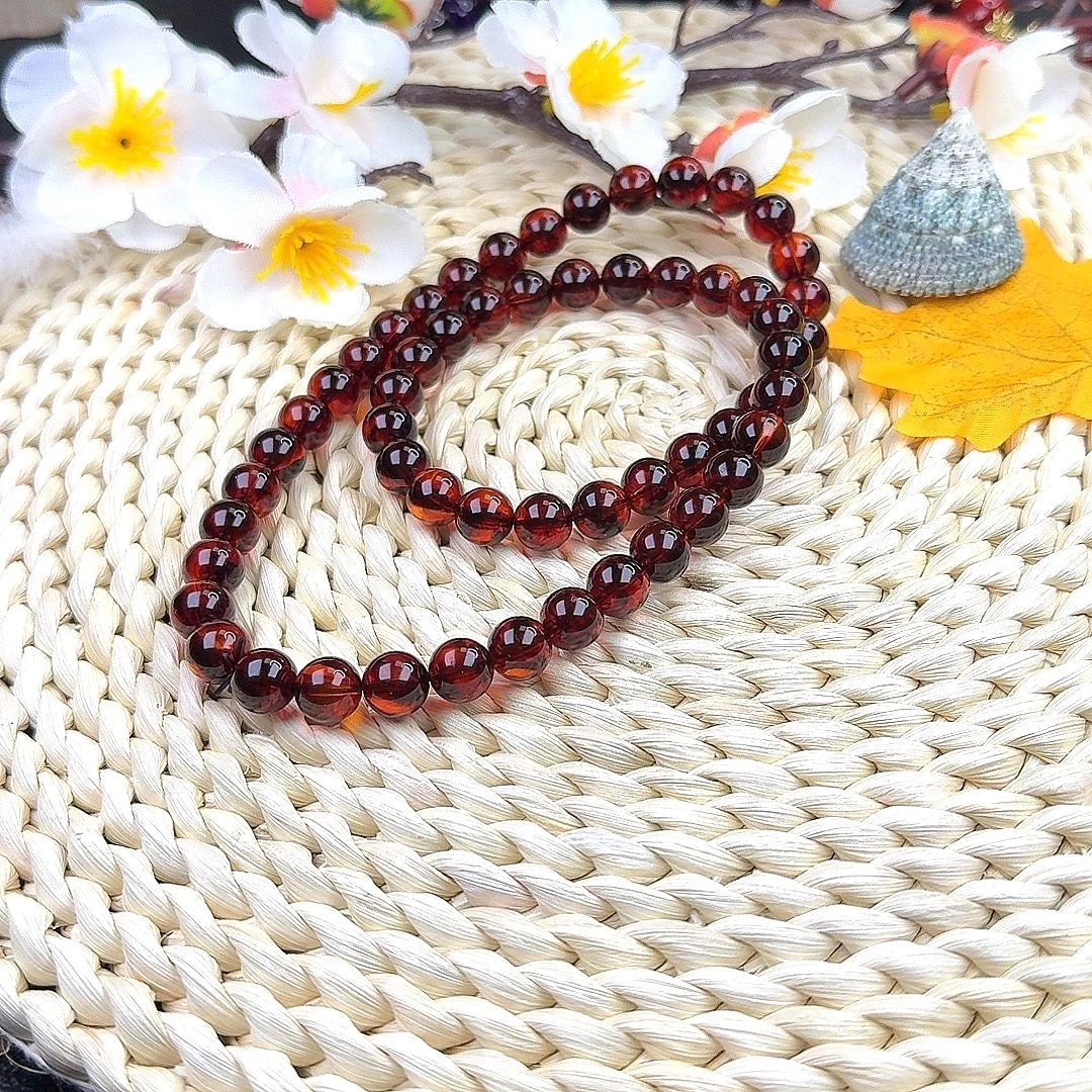 【正品保障】血药珀满血精美时尚紫杉醇项链DIY卡9+10mm