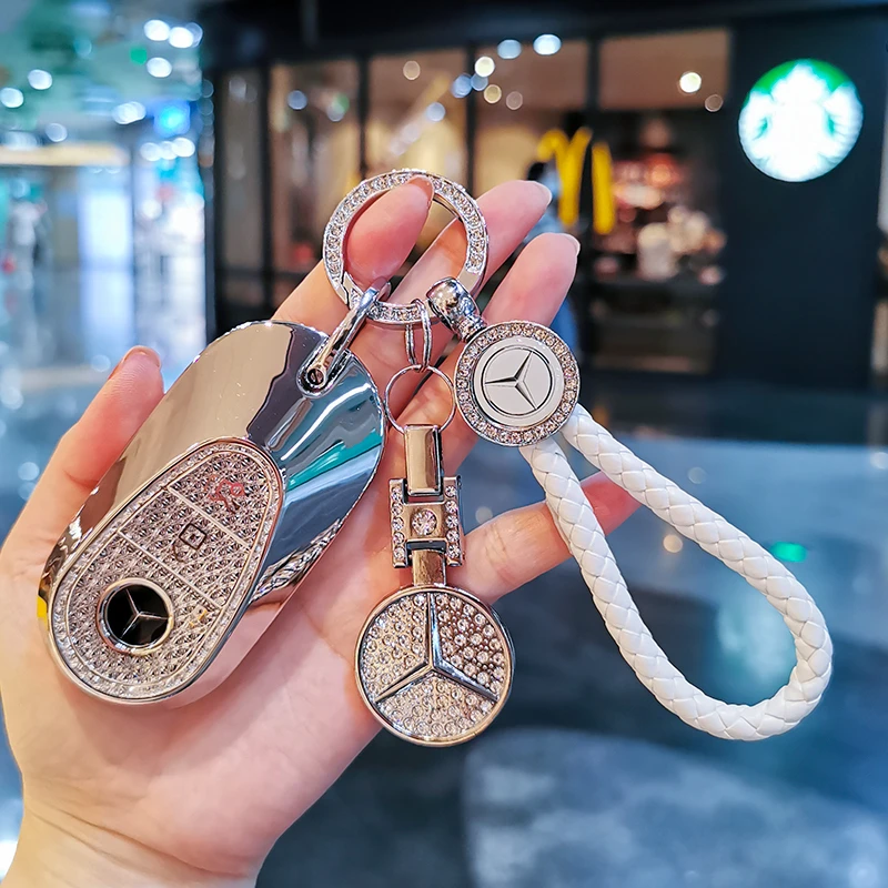 适用23款奔驰钥匙套新C260L车24年E300L壳GLC300包高级C200女士扣