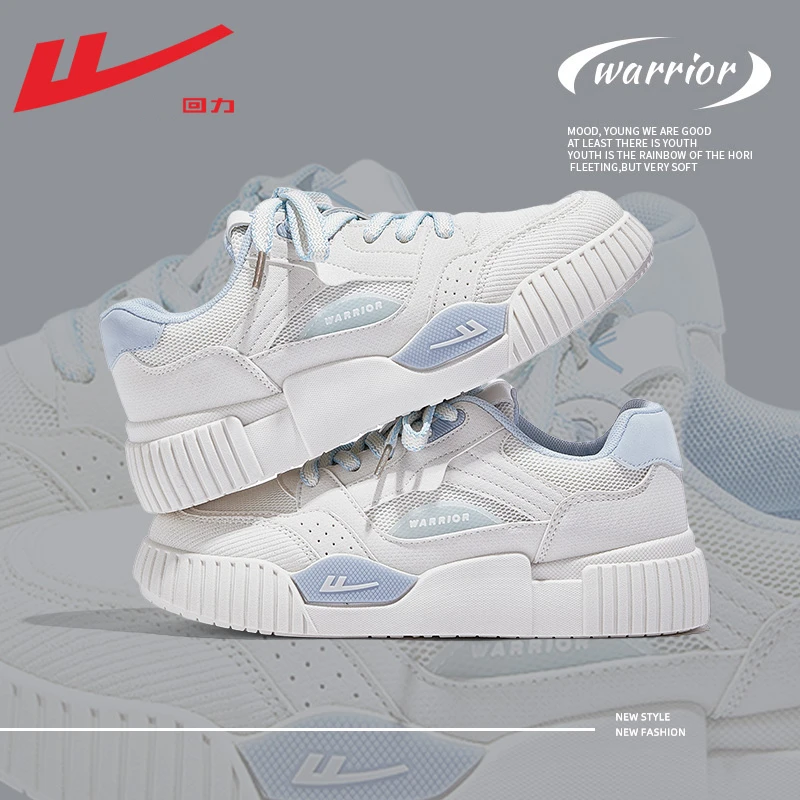 Warrior/回力女鞋夏季透气小白鞋2024爆款百搭小众板鞋时尚休闲鞋