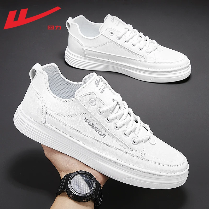 Warrior/回力男鞋小白鞋男2025春秋百搭休闲鞋男士皮面运动鞋板鞋
