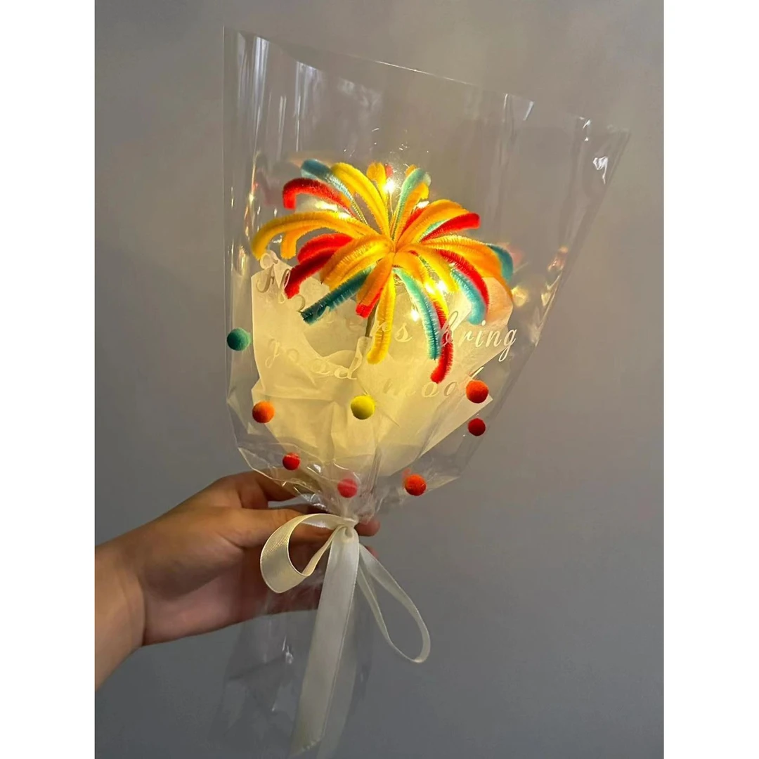 扭扭棒创意烟花手工编织礼物小玩具材料包自制成品小花束FFF