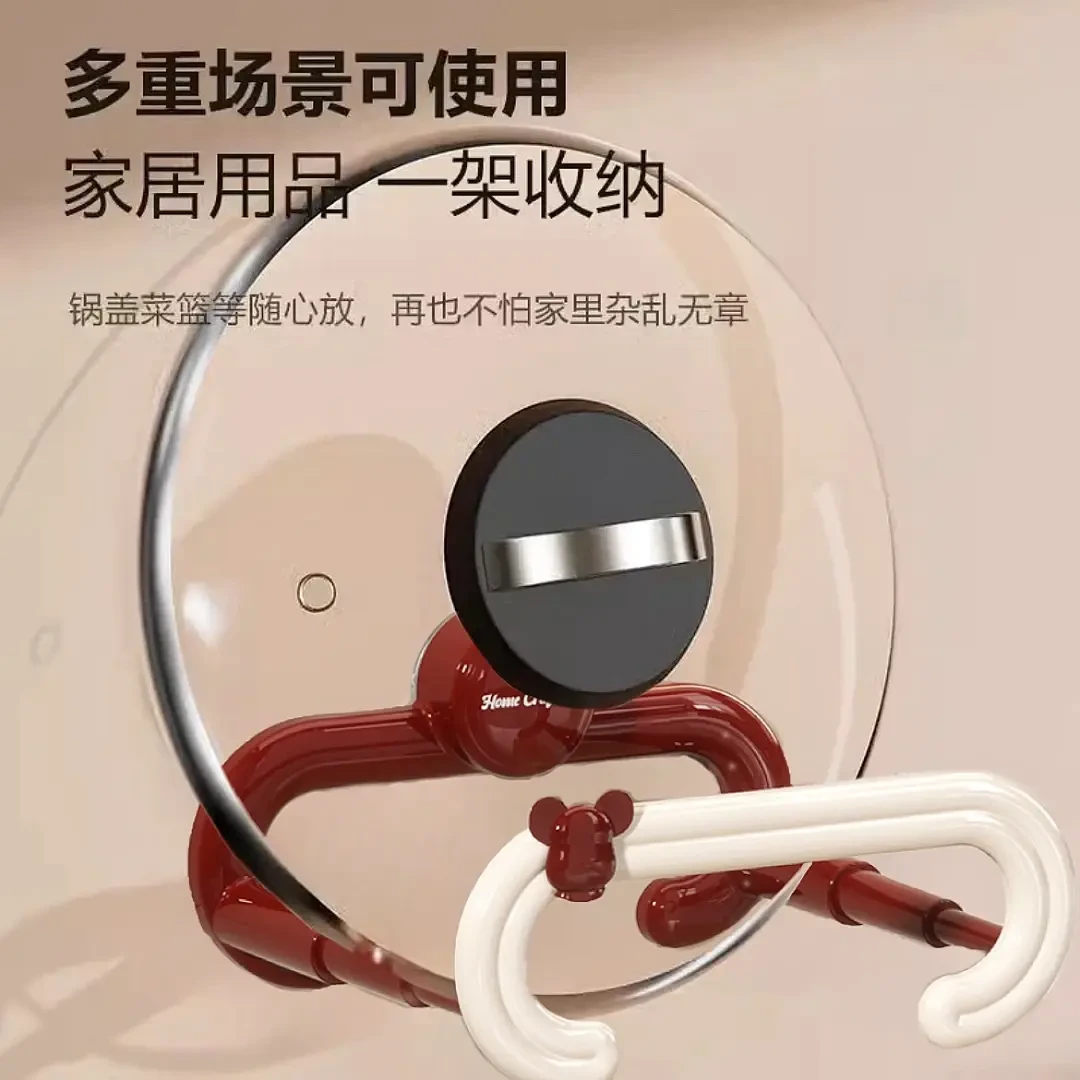 吸盘奶油伸缩脸盆架家用浴室卫生间免打孔置物架省空间收纳架JGJ