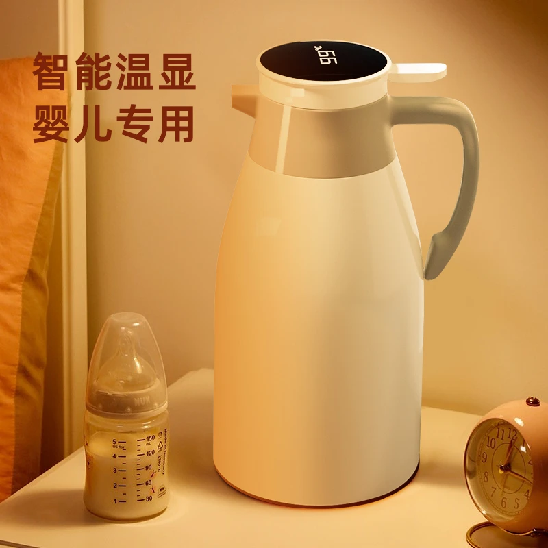高档智能温显保温壶大容量保温水壶玻璃内胆热水壶宿舍开水瓶茶瓶