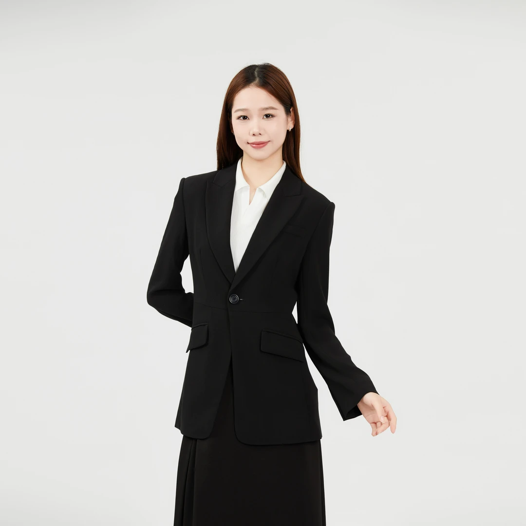 GIRDEAR/哥弟新款经典高级商务修身收腰长袖通勤西装外套-1400711