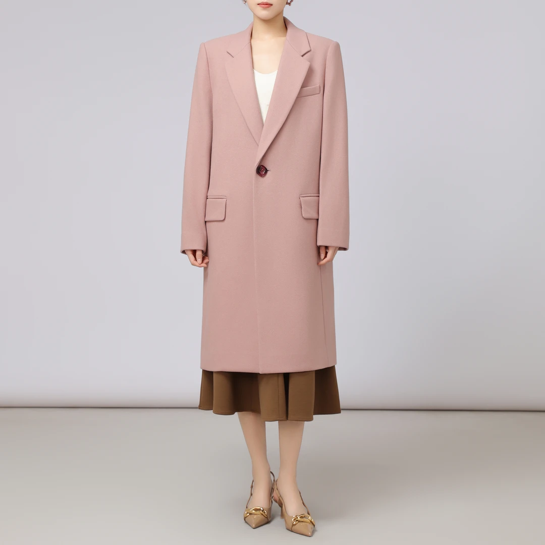 GIRDEAR/哥弟2024早秋新款质感通勤简洁H型中长款西装外套1400782