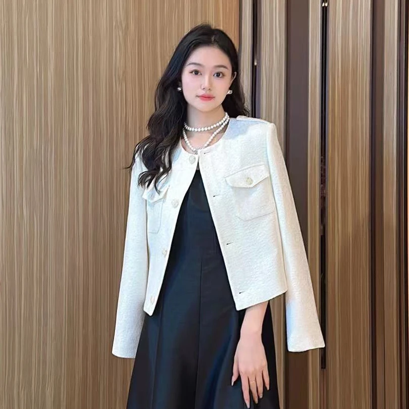 GIRDEAR/哥弟【金蕊琉光 】轻奢气质长袖小香风秋季女外套1400798