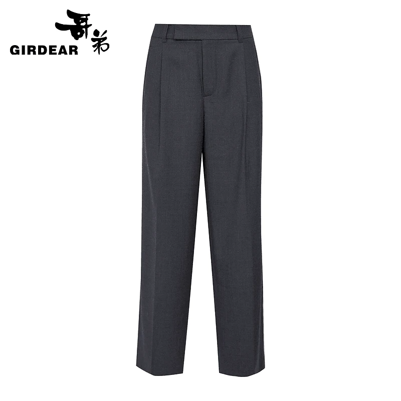 GIRDEAR/哥弟秋冬新款质感舒适设计百搭微弹磨毛西装裤1100501