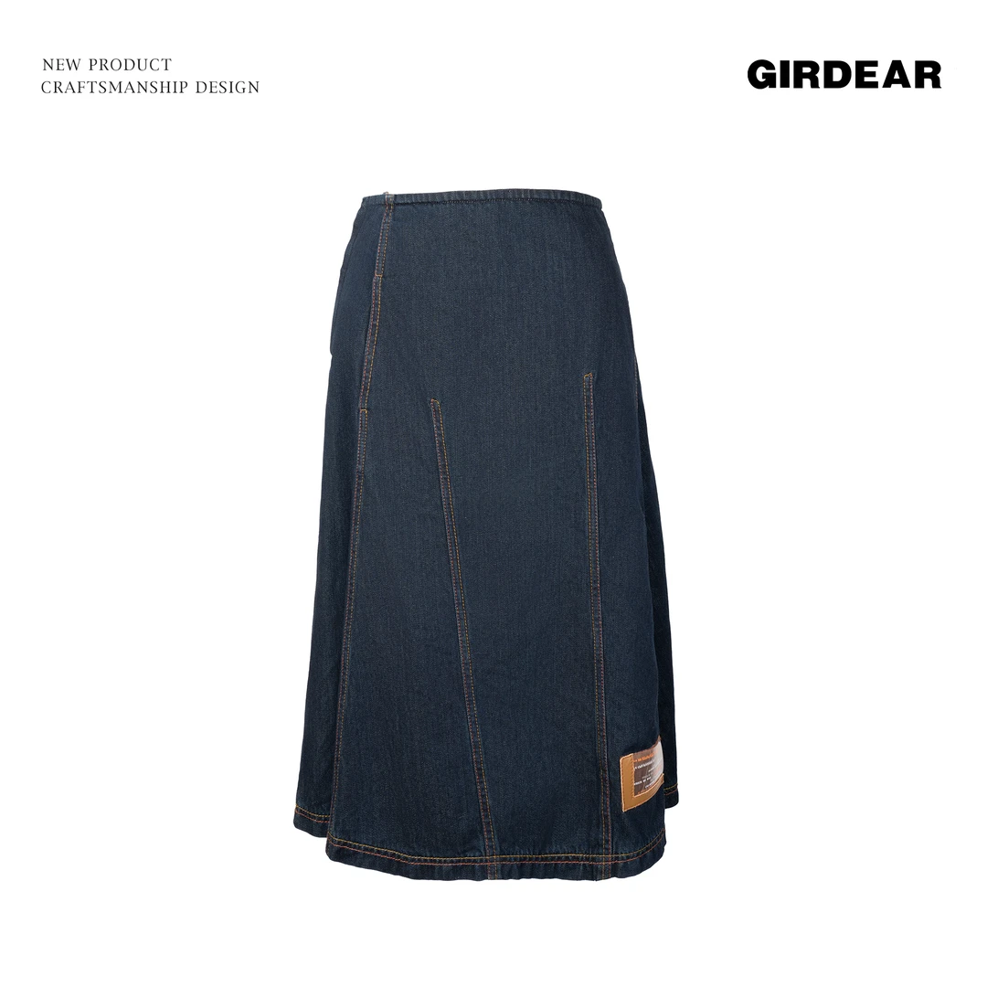 GIRDEAR/哥弟秋季新款复古气质显瘦时尚百搭女装半身裙1200324