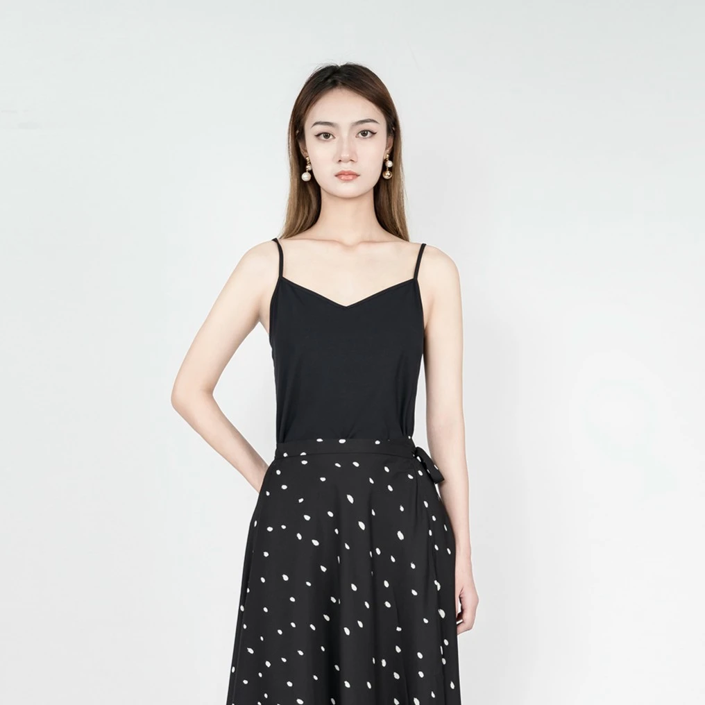 GIRDEAR/哥弟黑色白色百搭打底吊带1300412设计师