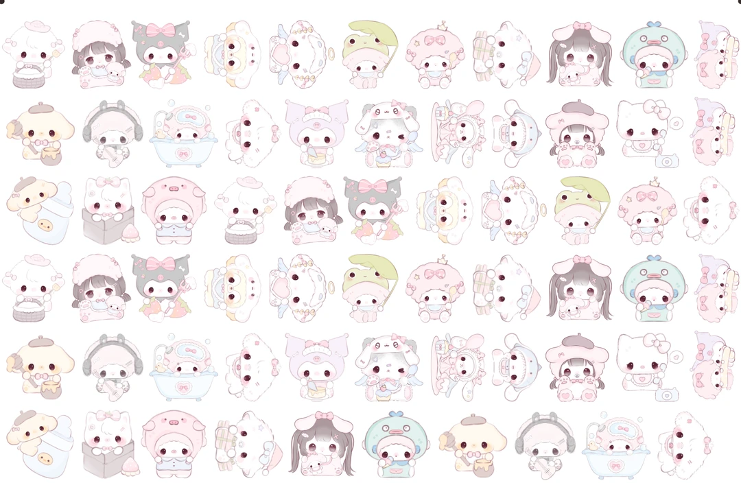 4cm第二页【小呆哥手绘】亚力克片片DIY冰箱贴钥匙扣pp夹胸针手机壳