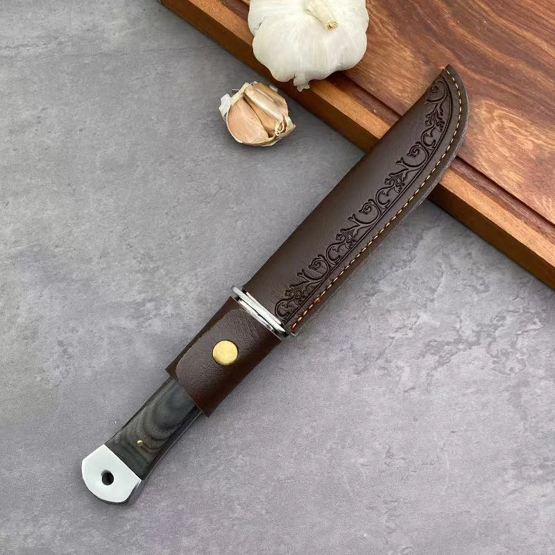 （赠刀套）破竹2代水果刀多功能工具野营烧烤手把肉锋利小刀剔骨F