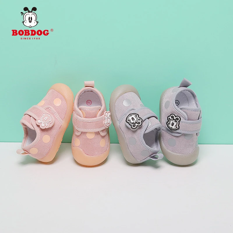 巴布豆学步鞋1-4岁3男女童鹿皮绒春秋婴幼儿休闲单鞋子宝宝鞋防滑