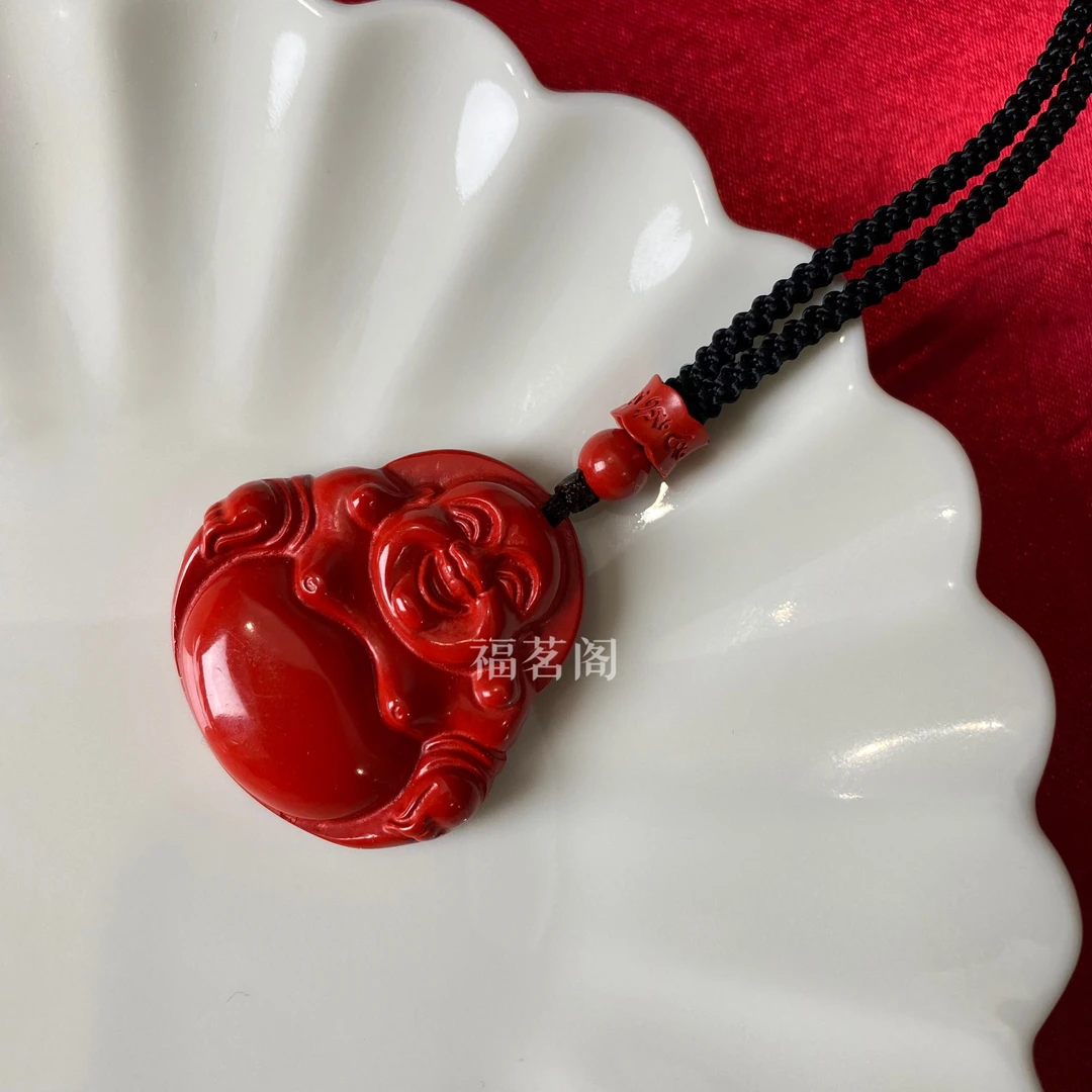 含辰砂工艺品保真高含量朱砂水飞红砂国潮民族风吊坠项链毛衣链