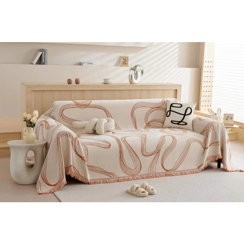 [画意]沙发巾简约轻奢防尘通用全沙发布盖秋冬款沙发套盖布全盖