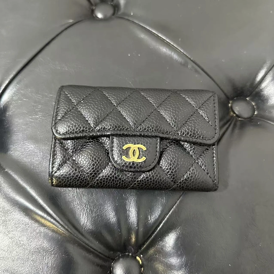 Chanel/香奈儿 卡包 黑金荔枝 mx6572/2410