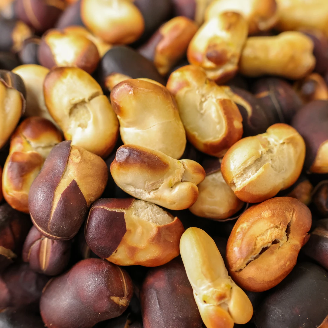 高定款【支持试吃】云南特产古法柴火烘炒农家风味火烧蚕豆简单轻调