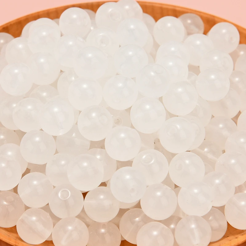 10mm古风清新玉髓圆珠琉璃散珠diy流苏手链串珠半成品配件材料