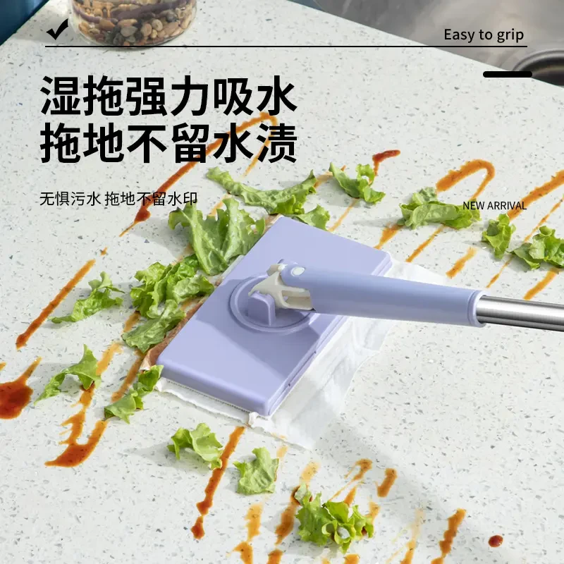 夹布拖把洗脸巾拖把免手洗次抛不脏手拖布卫生间干湿两用吸水