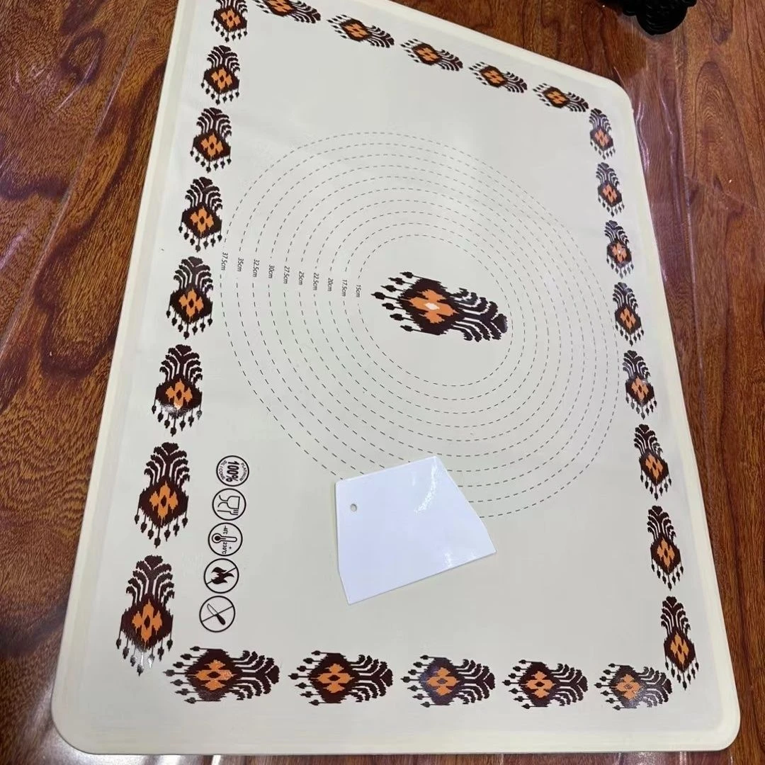 硅胶 防滑 擀面带 防水 易擦 拍一发民族风加厚防滑揉面垫复古