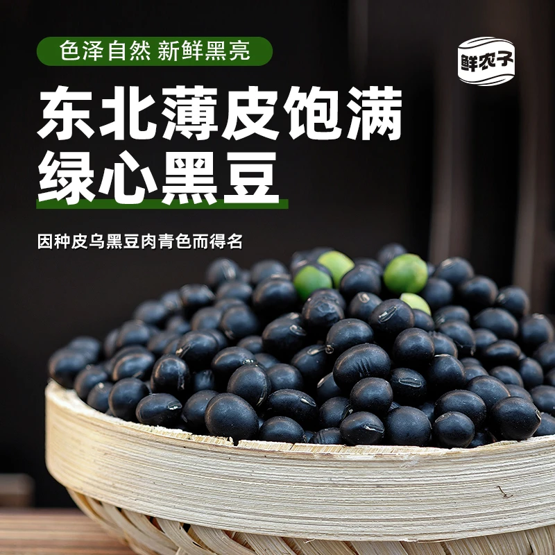 东北绿芯黑豆小包装农家产大青仁黑豆豆浆原料健康早餐代餐杂粮