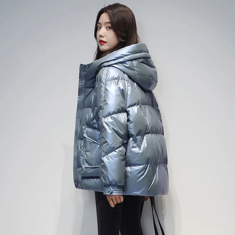 波司澄短款羽绒棉服女2023新款爆款冬季亮面时尚洋气小个子女式加
