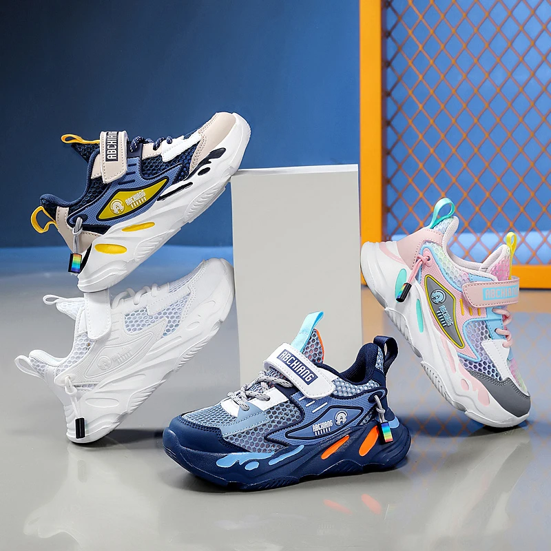 ABC童鞋1876儿童网面透气运动鞋男童女童夏季跑步鞋中大童休闲鞋