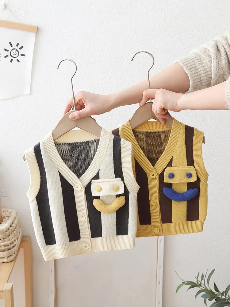 【不起球】儿童毛衣开衫马甲背心洋气男童开衫2025宝宝中小童秋装