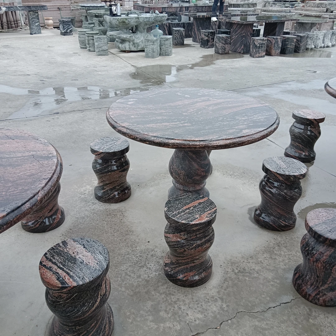 九十五直径幻彩红圆桌摆件