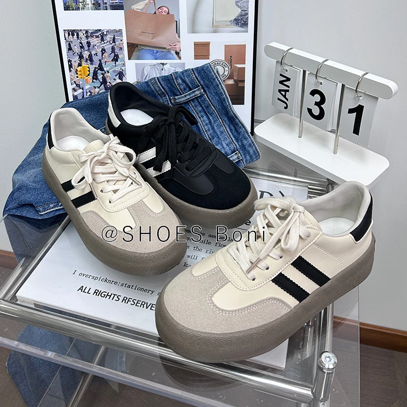 “经典款”2024轻奢百搭德训鞋ins超火网红小白鞋女学院风街头板鞋