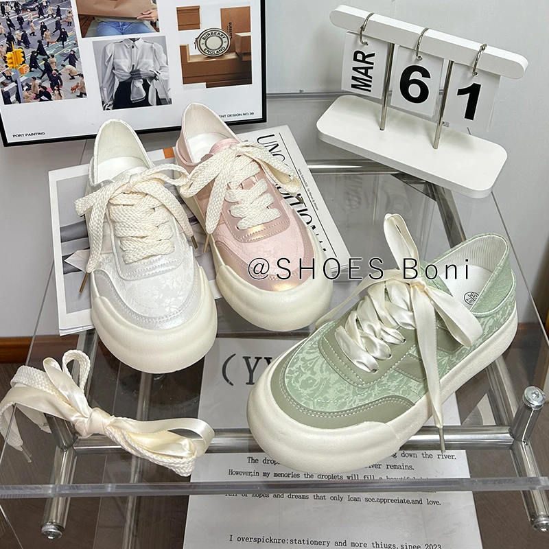 “一鞋两穿”薄荷曼波半托女鞋2024夏季潮牌国风提花运动休闲板鞋子