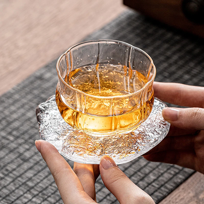 莲花品茗杯功夫茶具主人杯玻璃杯子女个人茶杯高端单杯日式闻香杯