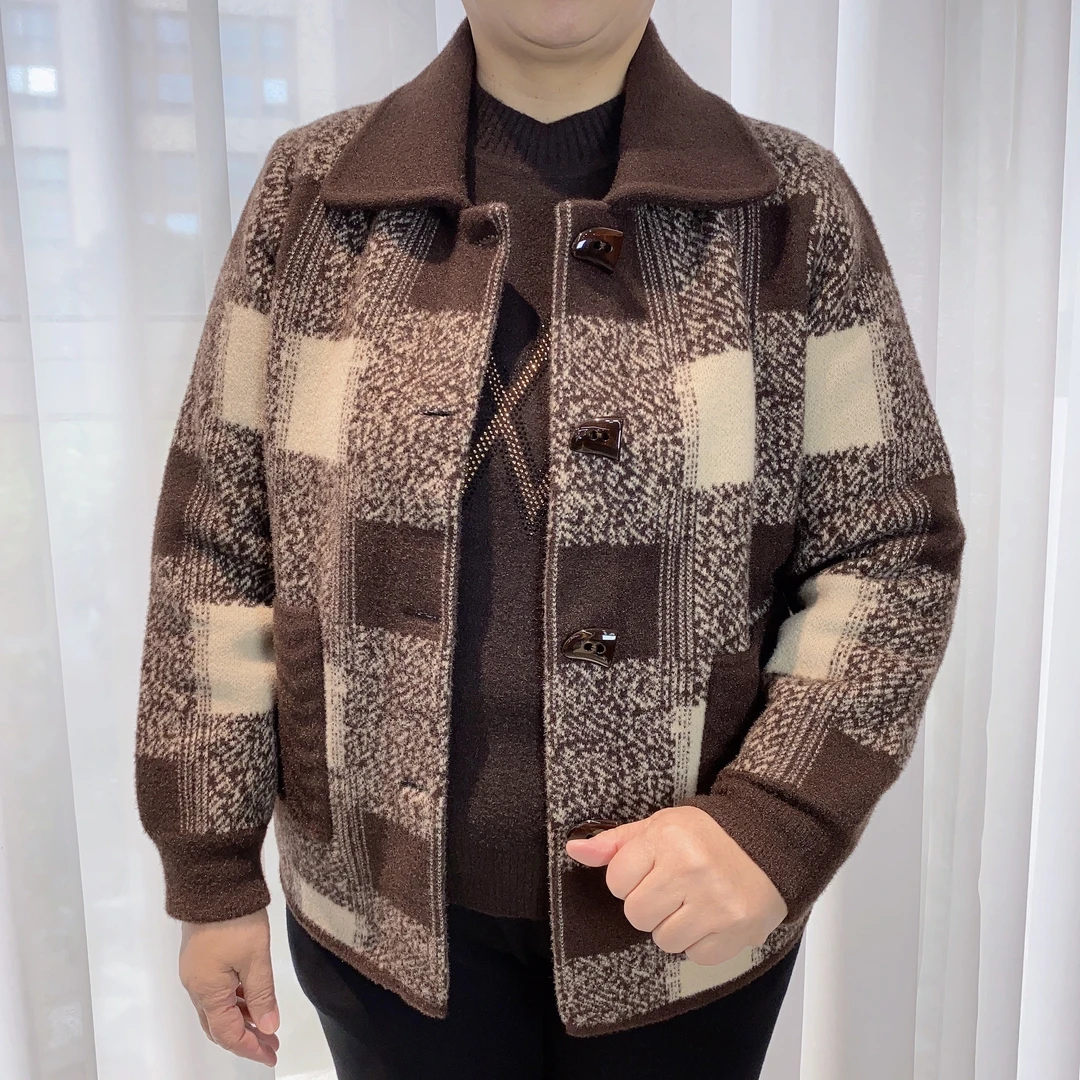 2024爆款洋气妈妈装百搭外套中老年女装秋冬休闲气质时尚宽松9918