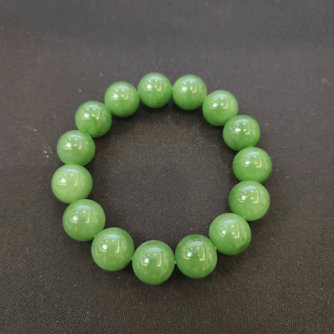 和田玉碧玉手串  13mm