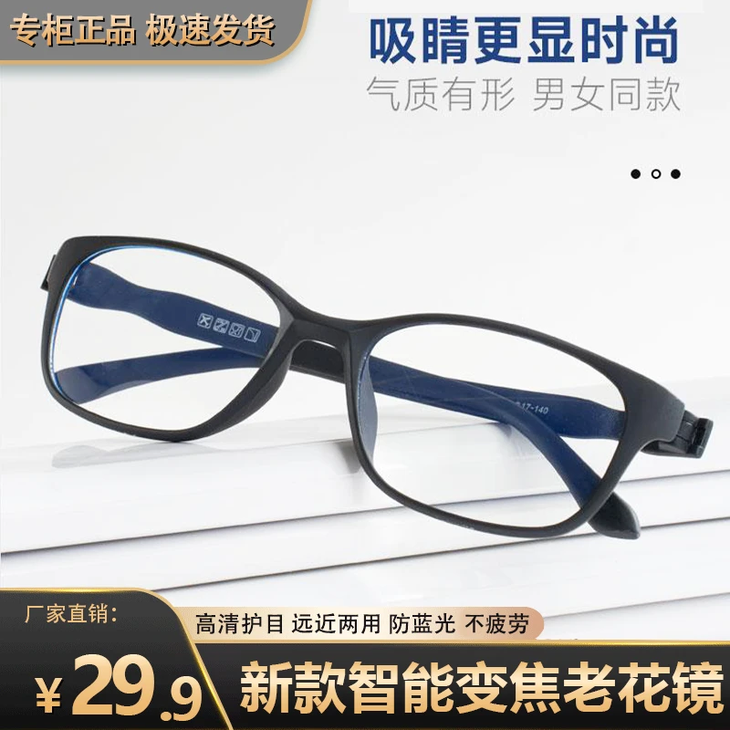 【不满意就退】进口平光防蓝光老花镜戴上巨显年轻男女同款商务休闲